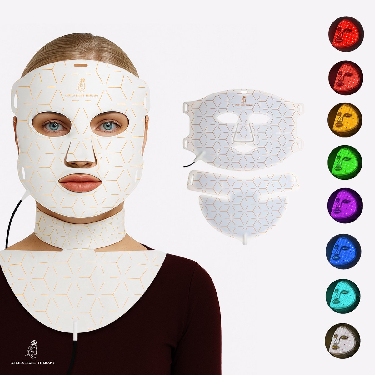 Image of Aprils® Light Therapy - Gezichts- & Nekmasker - Led Masker