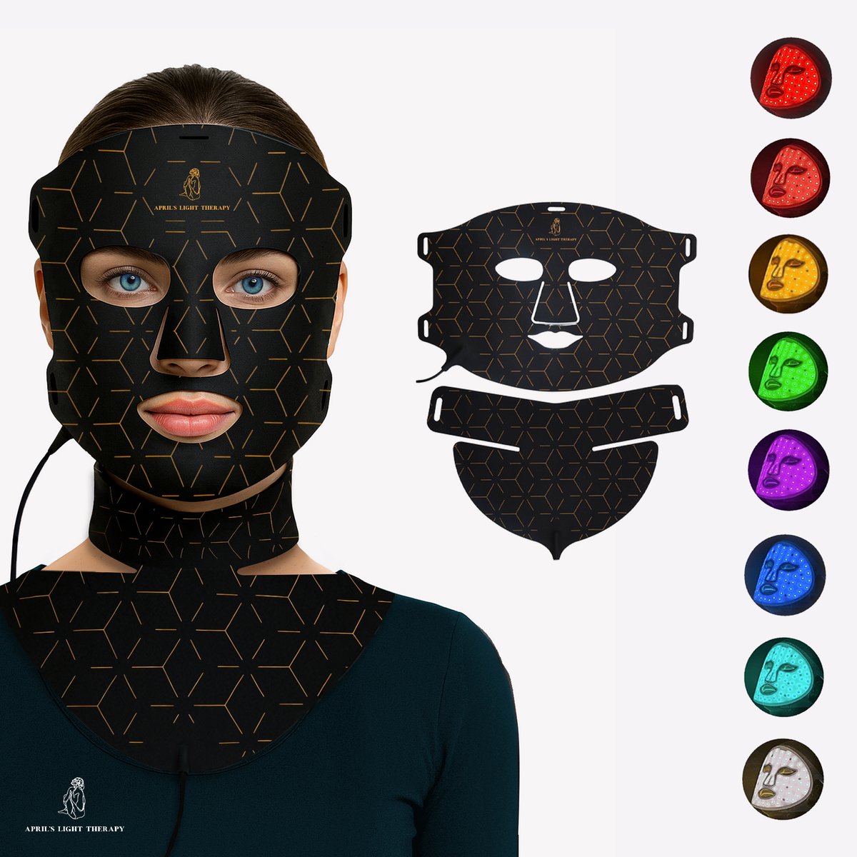 Aprils® Light Therapy - Gezichts- & Nekmasker - Led Masker